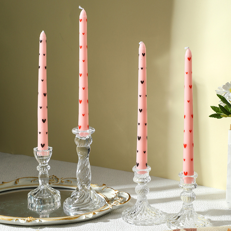 Romantic Wedding Long-Style Printed Candle