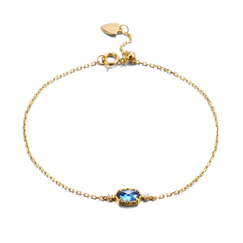 Retro Style Mysterious Sapphire Blue Zircon Bracelet - Sapphire Blue Zircon Bracelet
