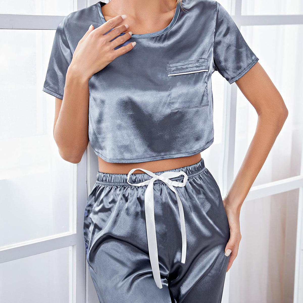 Short-sleeved Trousers Homewear Loose Leisure Suit