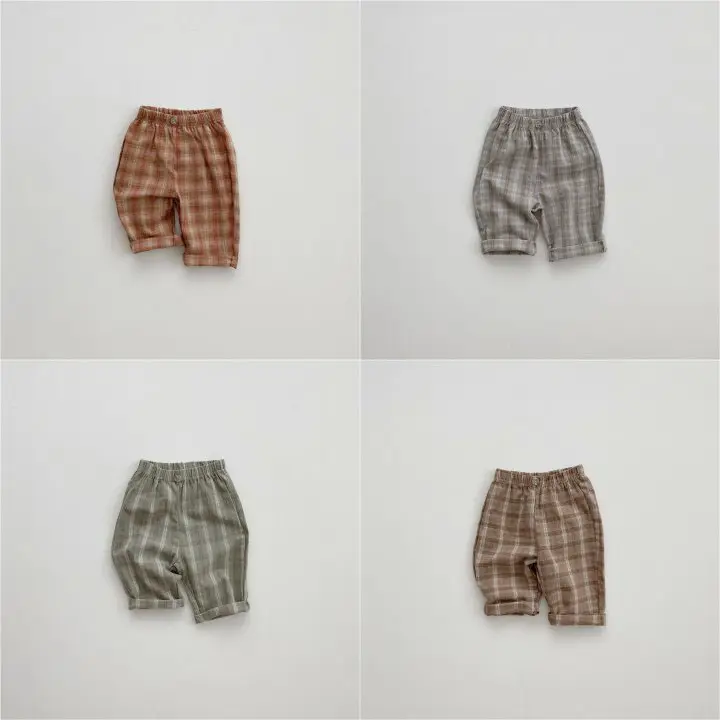 Men's Treasure Babies' Trousers Plaid Pants Leisure