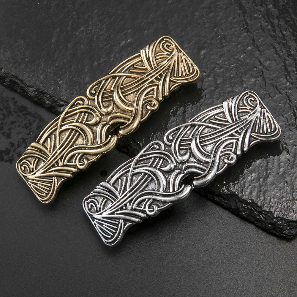 Retro Metal Royal Abstract Striped Hair Clip Headpiece Ponytail Clip
