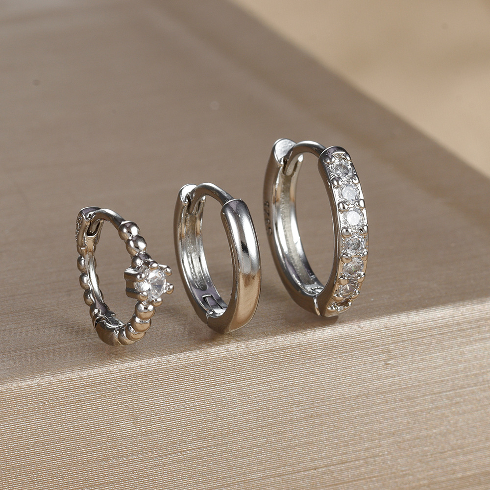 Fashion Simple Simple Bracelet Micro-inlaid Zircon Earrings