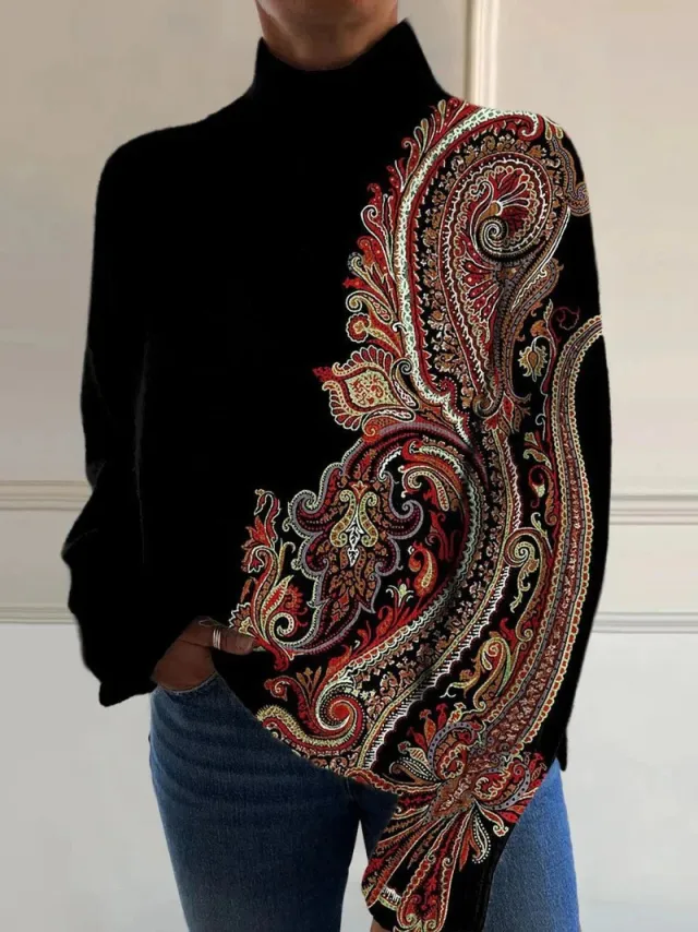 Printed Casual Cloak Coat Cardigan Sweater Style S - Shop at LoveMi