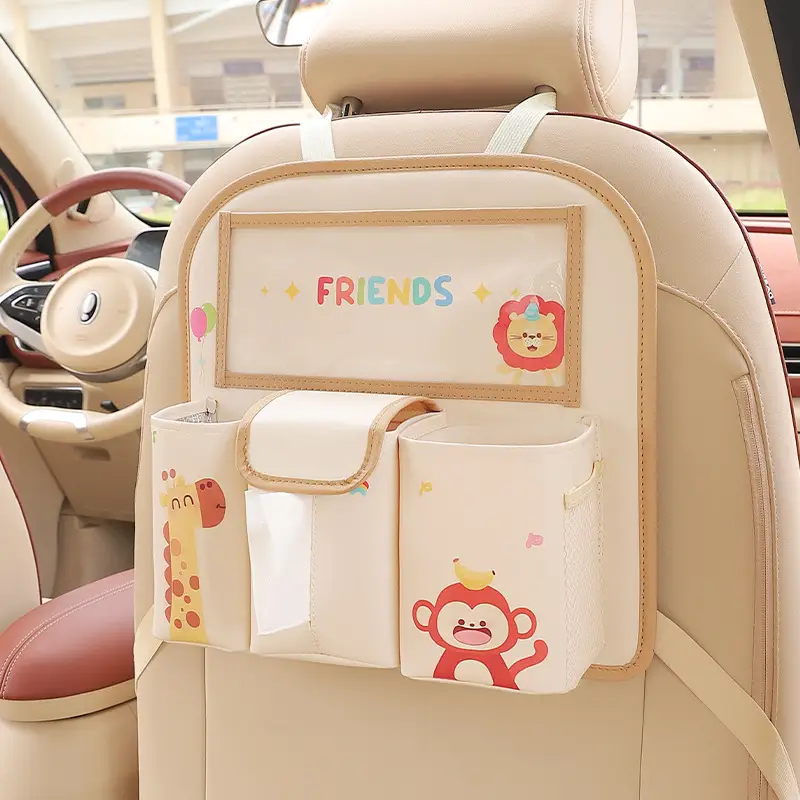 Multifunctional Car Storage Bag Cute Cartoon Rear Seat Back-mounted Storage Bag