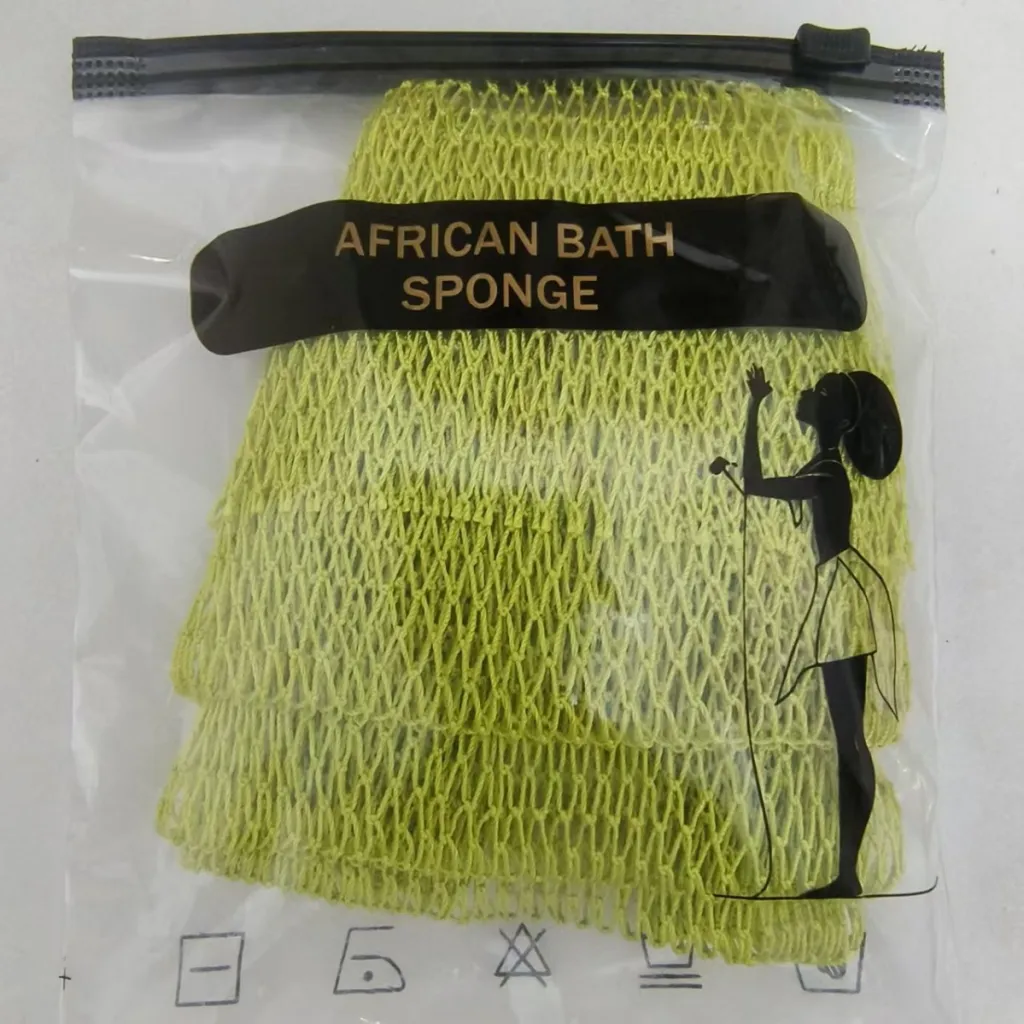 Exfoliating Sauna Net Bath Towel Back Rub Elastic - Olive Green
