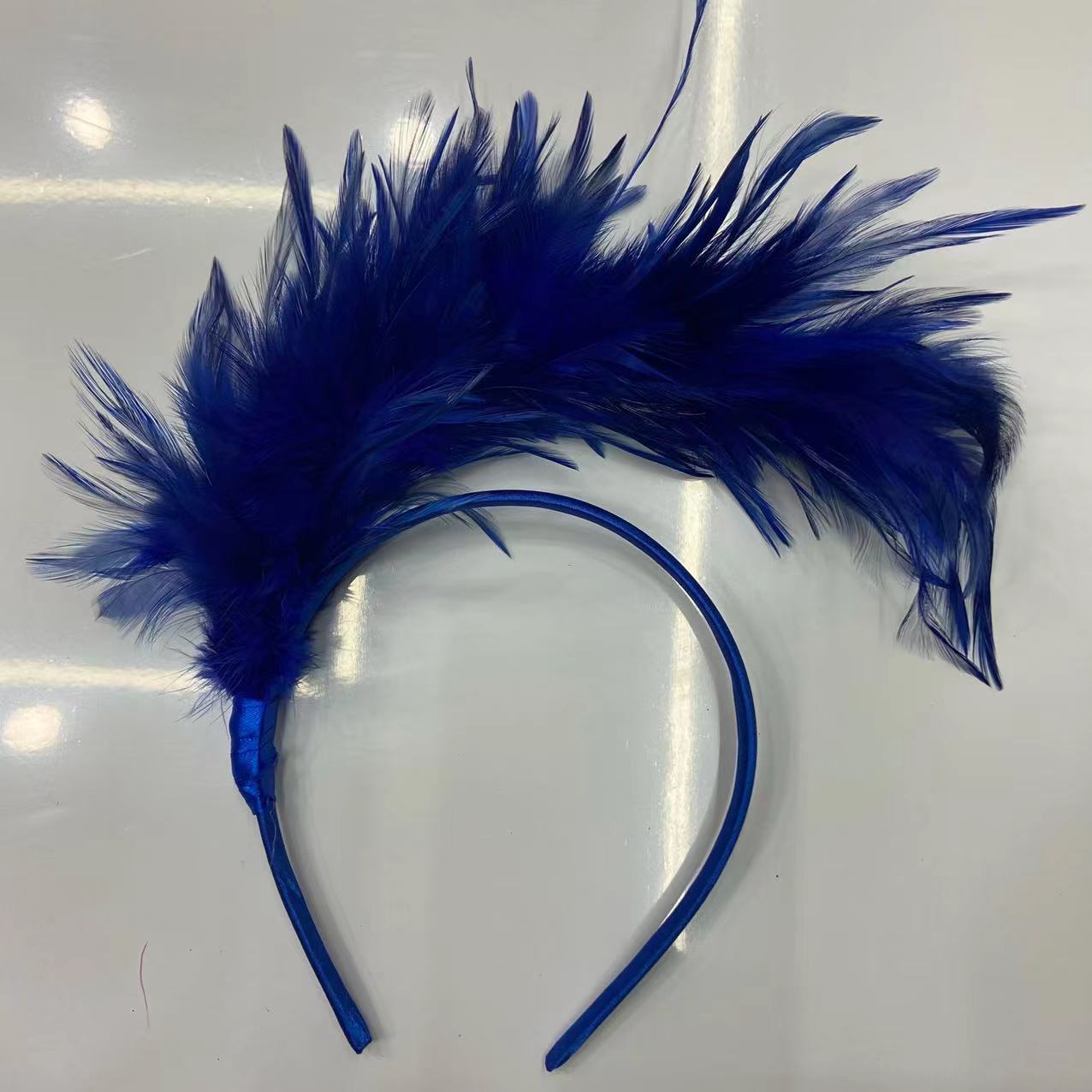 Feather Headband Party Gathering Festival Carnival Ornament Sapphire Blue - Shop at LoveMi