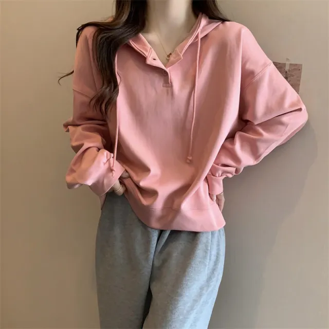 Sweater Women's Spring And Autumn Thin Loose Korean Style Pink Thickened - Shop at LoveMi
