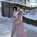 Light Pink With Fur Collar
