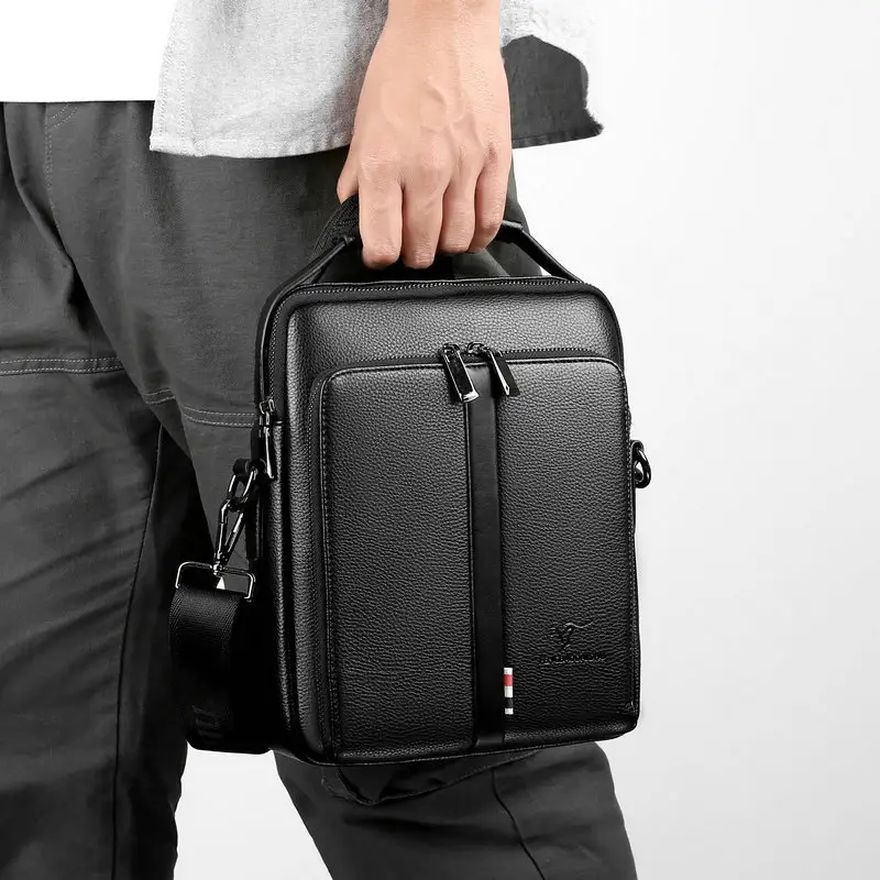 Men's Business Casual Crossbody Vertical And Portable