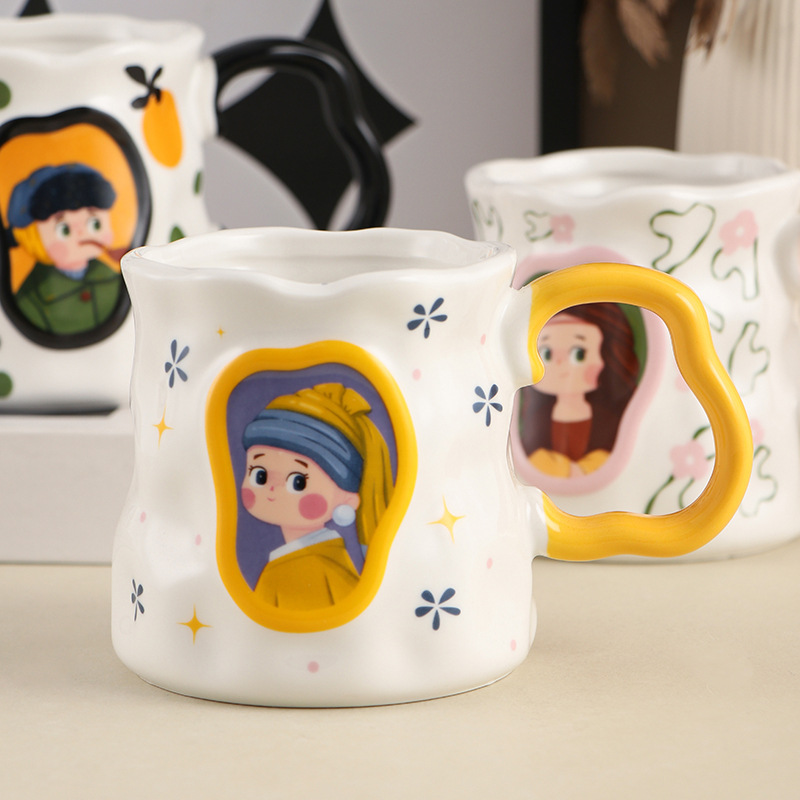 European Famous Painting Mug Renaissance Creative Ceramic Cup