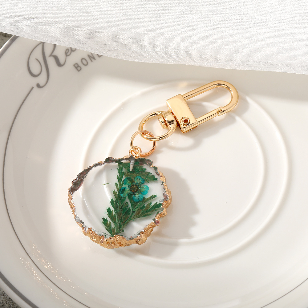 December Flower Keychain Pendants 12 Green Flowers Green Leaves - Shop at LoveMi
