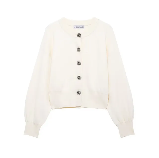 Flower Button Decoration Knitted Coat Short Mini Skirt Suit Top - Shop at LoveMi