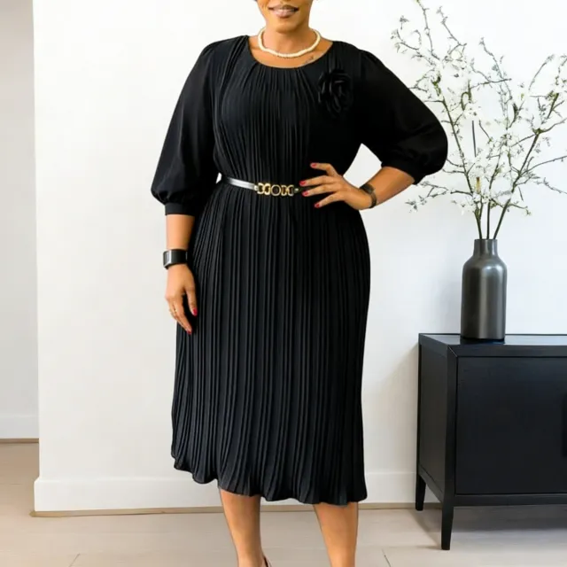 Square neck Solid color High waist Ruffled Wrap Dress Black - Shop at LoveMi