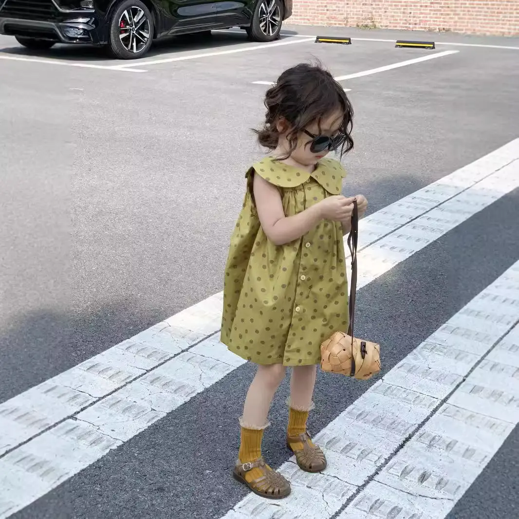 Western-style Vest Dress With A Doll Collar
