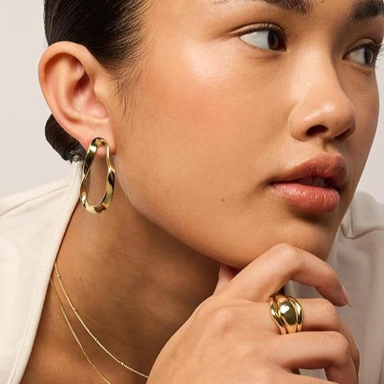 Women's Fashion Twisted Infinite Ring Earrings