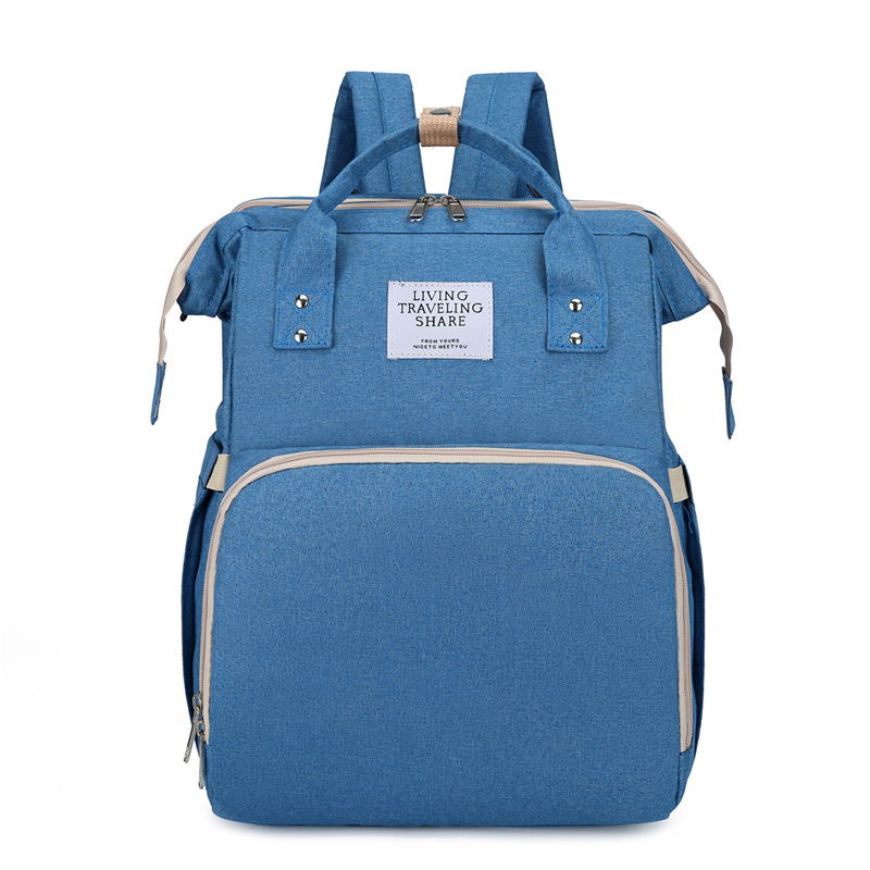 Large-capacity Mom-and-baby Backpack Light Blue