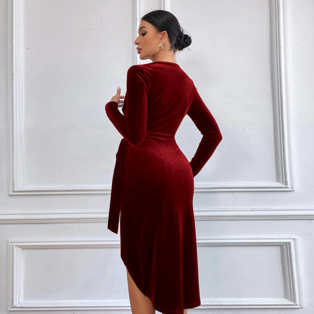 Irregular Dress Cocktail Gown For Women