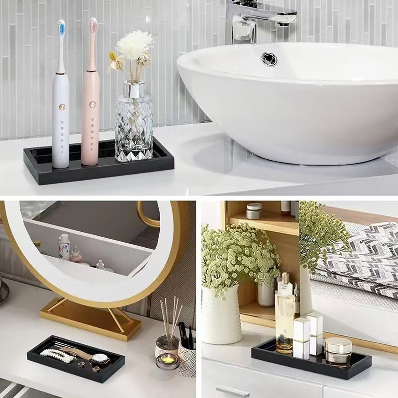 Small Silicone Tray No Drilling Required For Organizing Your Vanity Desk