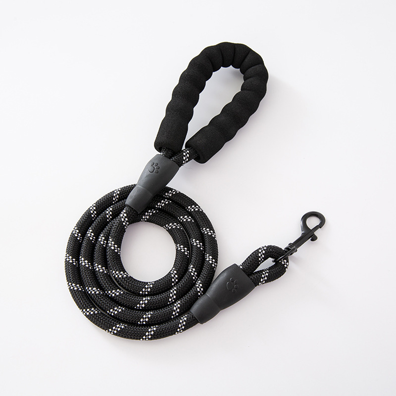 Anti-escape Reflective Pet Leash For Outdoor Use Black 1.2MX0.8CM
