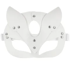 European And American Personalised PU Leather Fox Mask - White - View 1