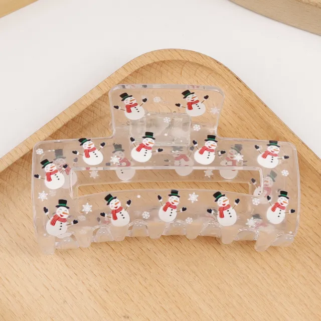 Gingerbread Man Patterned Shark Clip With A Festive Christmas Vibe Happy Snowman - Shop at LoveMi