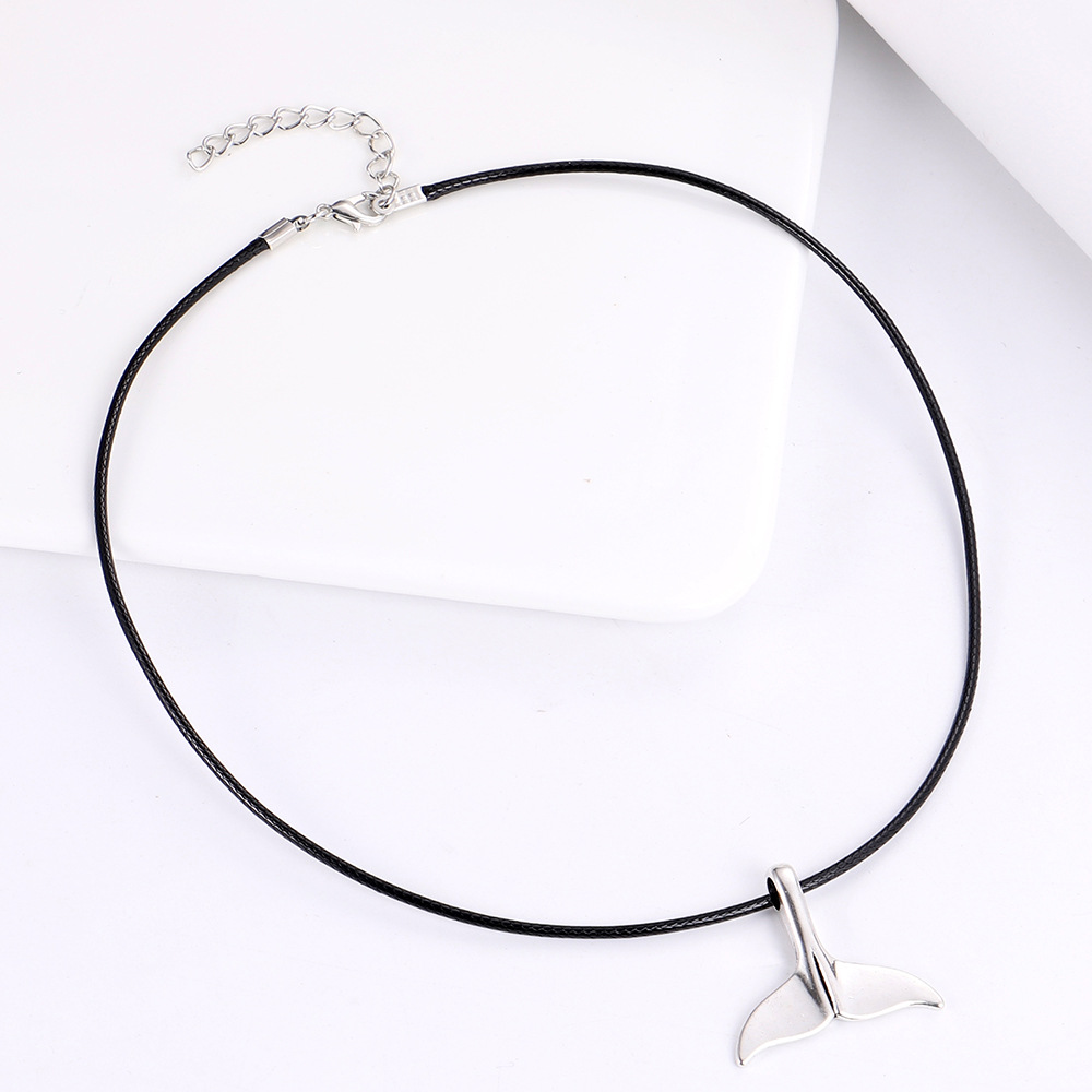 Whale Dolphin Tail Mermaid Tail Necklace Pendant