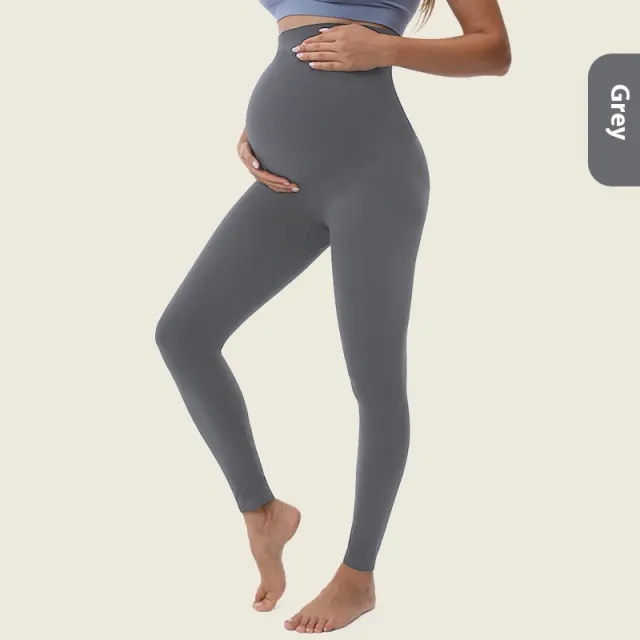 Tight Bottoming Yoga Clothes Belly Support High Elastic Hip Lifting Outer Wear Pregnant Gray - Shop at LoveMi