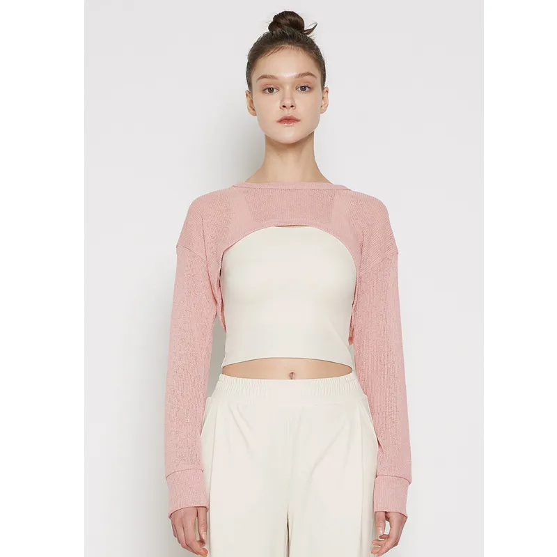 Fashion Vitality Sports Yoga Long-sleeved Blouse - Pink