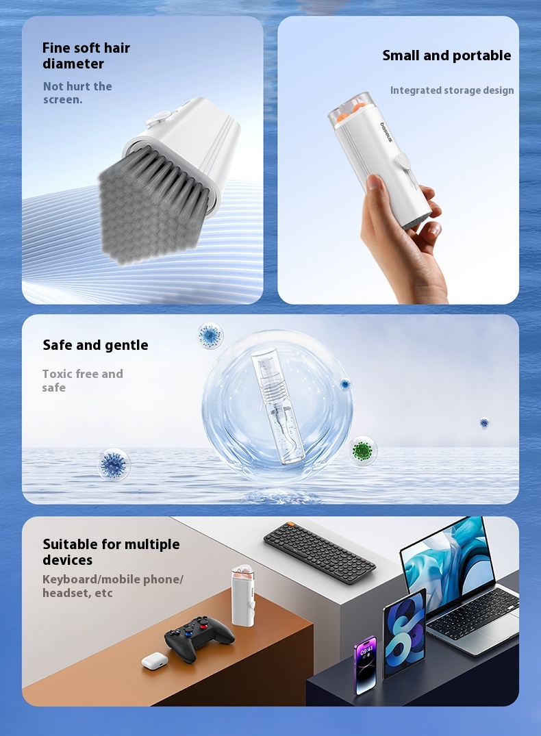 Baseus Extremely Clean Suit tastatur Cleaning Brush - Miniatyr 6