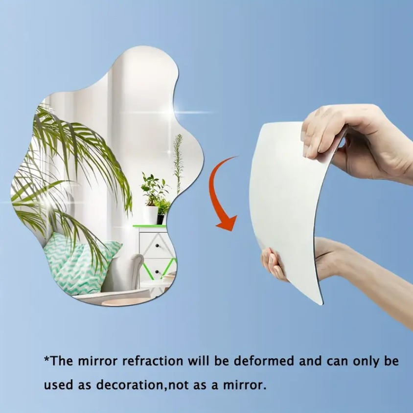 Cloud-shaped Mirror Acrylic Wall Background Decoration