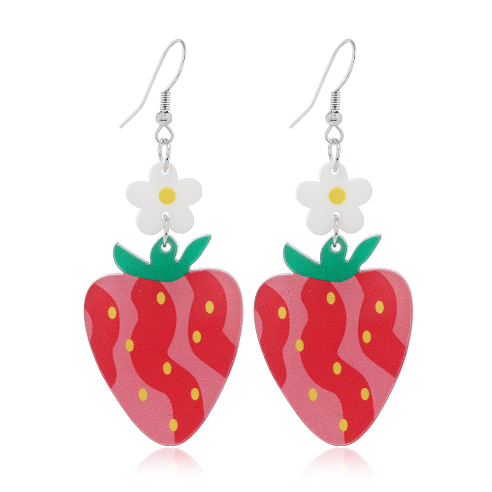 Acrylic Strawberry Earrings