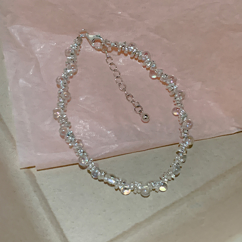 Dreamy Colorful Bead Mini Light Bulb Tiny Silver Coin Bracelet For Women Affordable Luxury