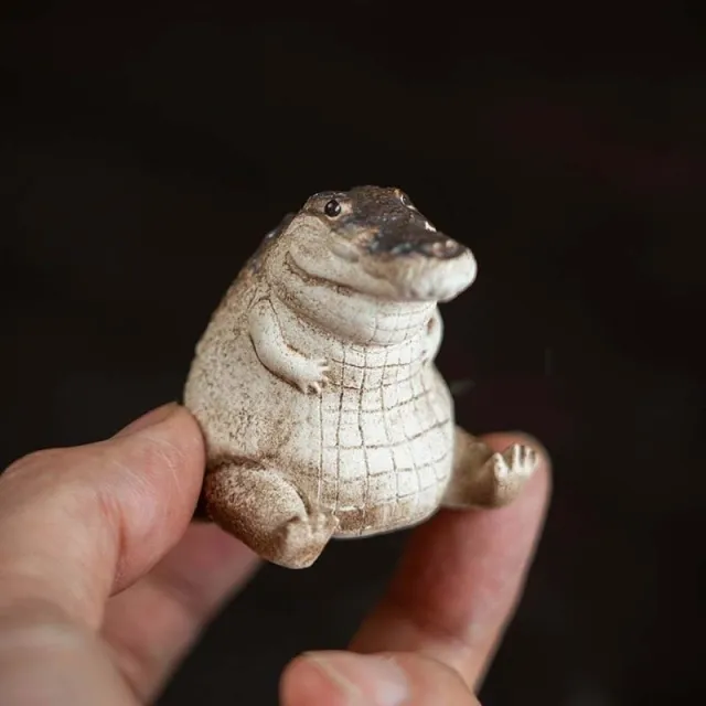 Purplue Sand Tea Pet Decoration Handmade Supportable Tea Ceremony Baby Crocodile - Shop at LoveMi