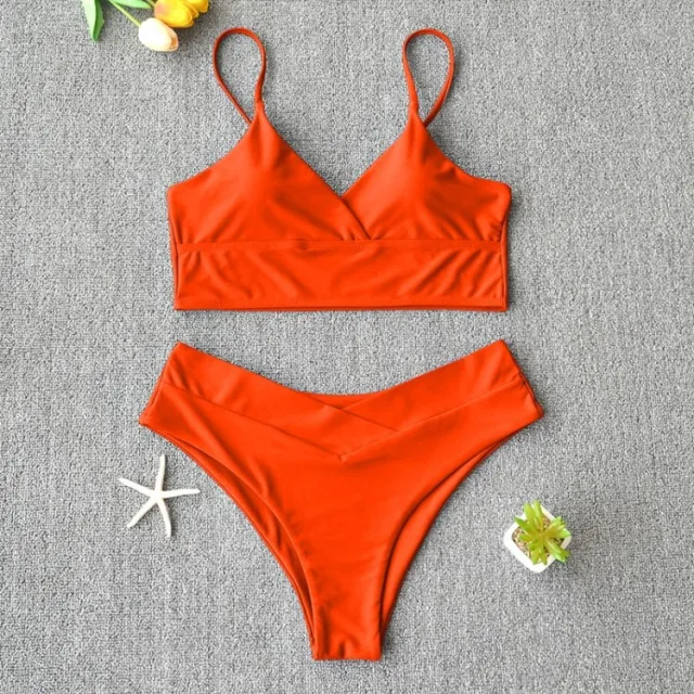 Swim Suit Swimsuit Women Two Piece Swimwear Beach Bikini 27 Orange - Shop at LoveMi