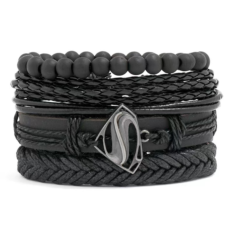 Multi-layer Bracelet Set Vintage-style Jewelry For Men