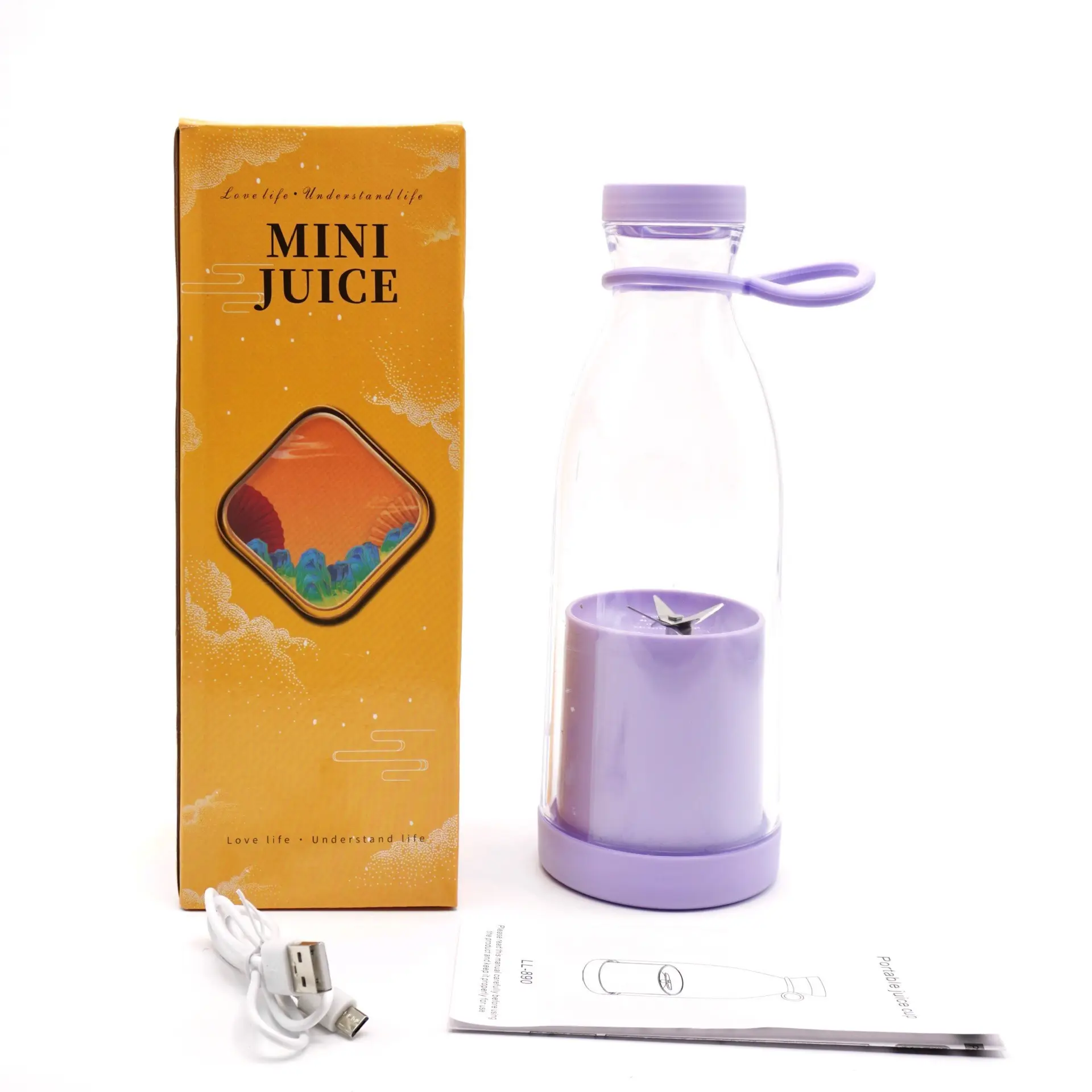 Electric USB Wine Bottle Juicer Cup 6-leaf