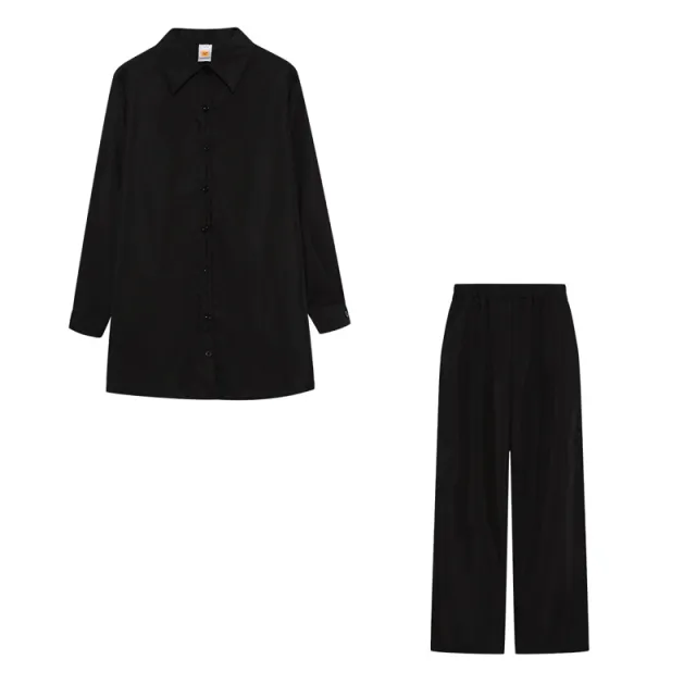 European And American Style Women Shirt Blouse And Pants Black - Shop at LoveMi