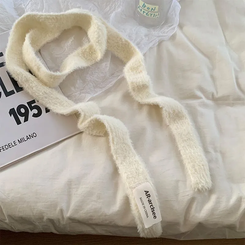 Women's Pure Color All-matching Decorative Scarf - White