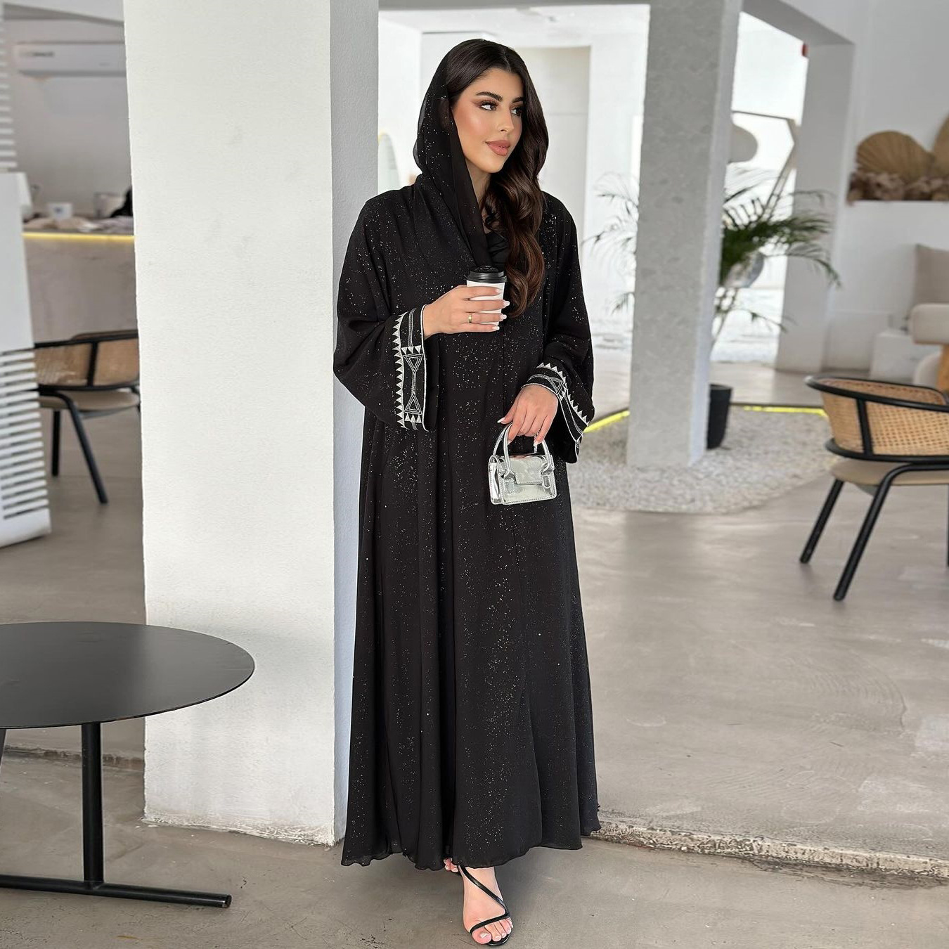 Title 4, Muslim Modest Womens Arab Abaya Cardigan Robe,...