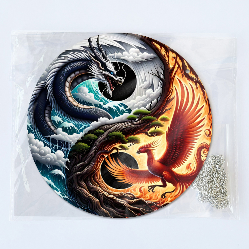 Title 8, Acrylic Dragon Japanese Catcher Glass Window Tr...