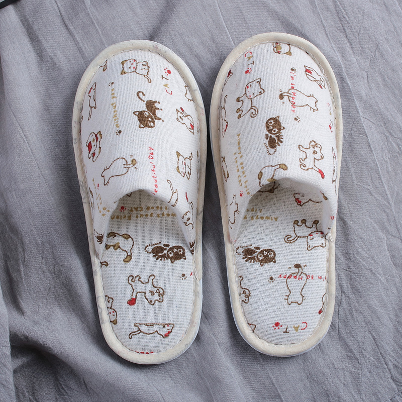 Canvas Kitten Slippers