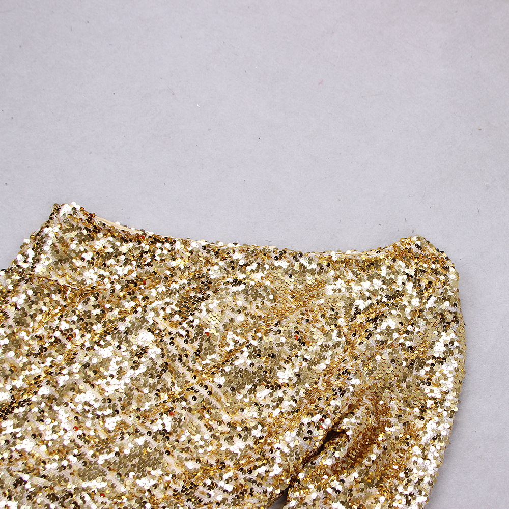 Women's Sequined One-shoulder Dress For Banquet Host Annual Meeting - Image 16