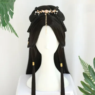Ancient Costume Wig Female Ancient Style Han Chinese Clothing Lazy Whole Head Cover