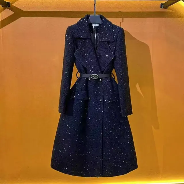 Slim fit Fashionable Light luxury Mid length Coat Coat - Shop at LoveMi