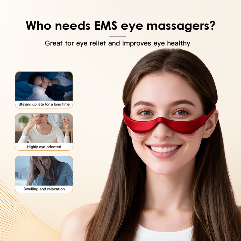 Eye Massager 3D Red Light Massager Dark Circle LED Eye Care Device Skincare Beauty Tool