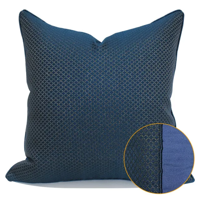 Simple Hotel Sample Room Bedroom Bed Throw Pillowcase Blue Ab Edge - Shop at LoveMi
