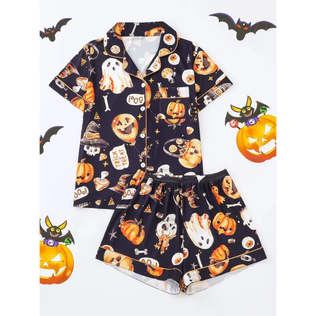 Fashion Casual Cartoon Monkey Printing Homewear Suit - Xy3
