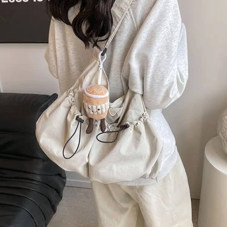 Ultra-light Pleated Crossbody Student Cloth Bag