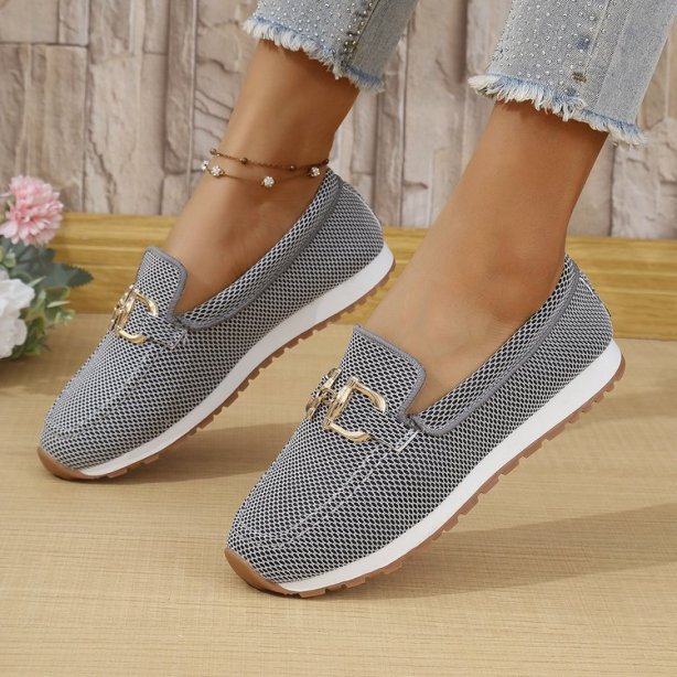 Women's Solid Color Flat Sneakers - Casual Lightweight Walking Shoes For Daily Wear And Comfortable All-match Style
