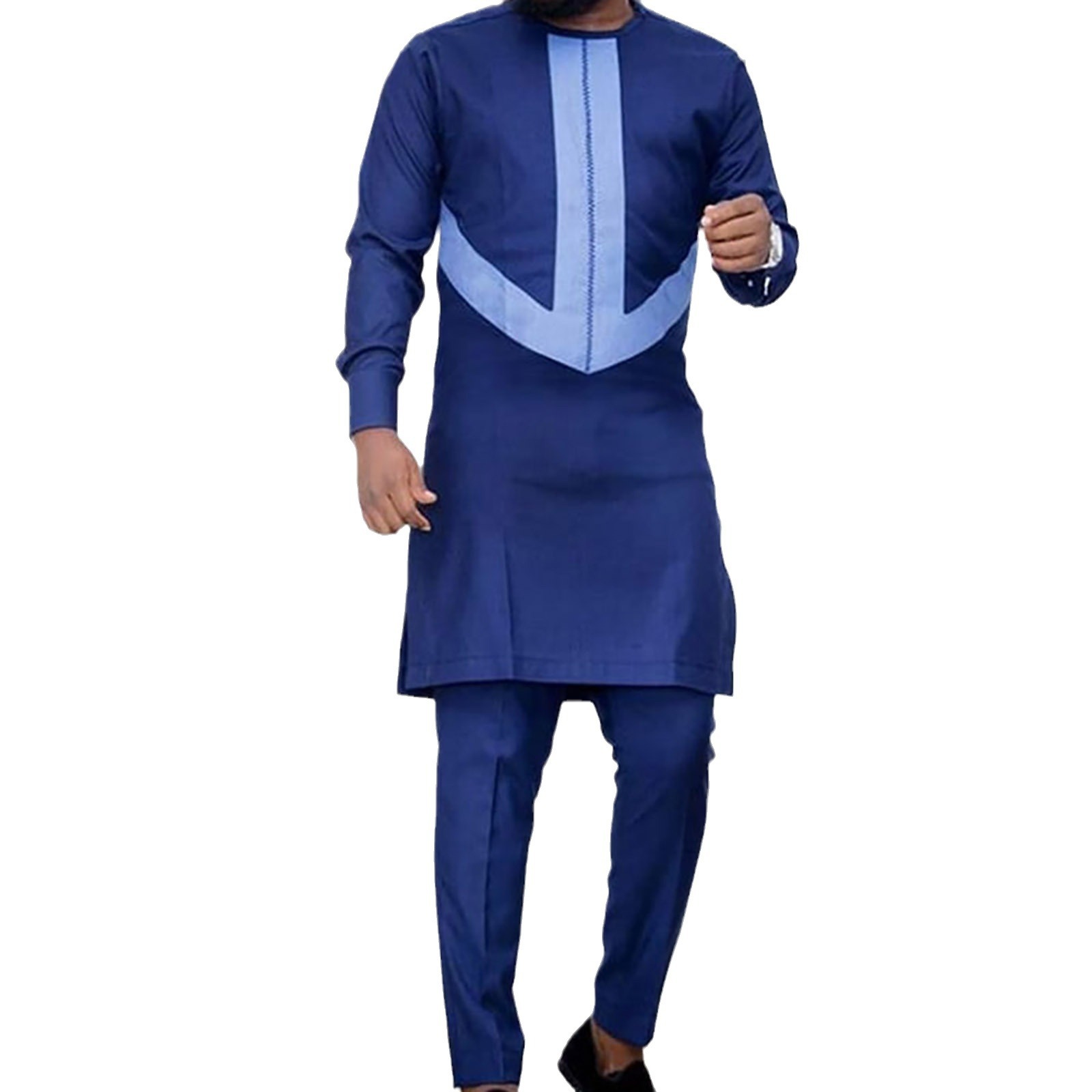 Ethnic Print Leisure Men's Suit